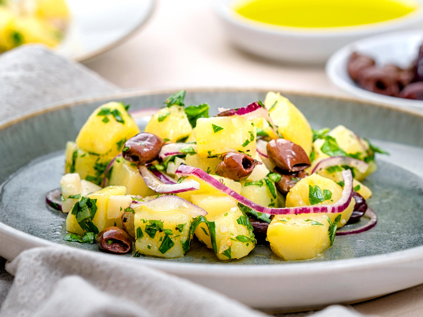 Mediterraner Kartoffelsalat ohne Mayonnaise