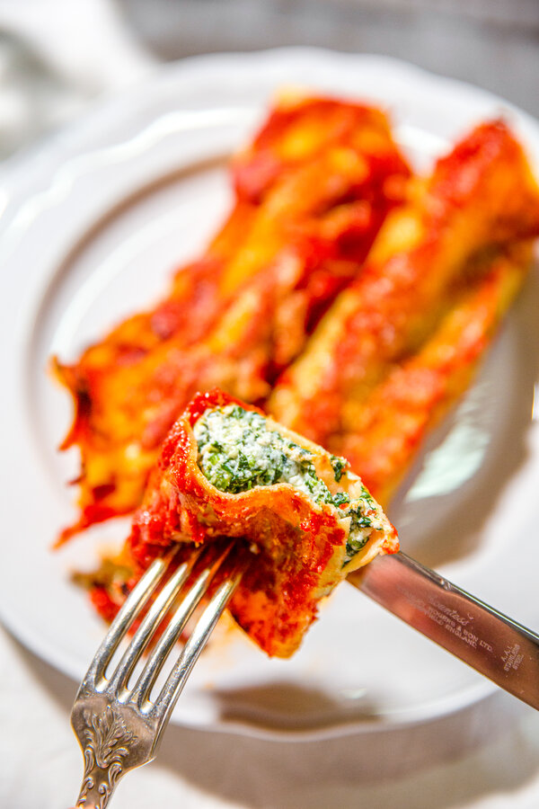 Cannelloni vers uit de oven