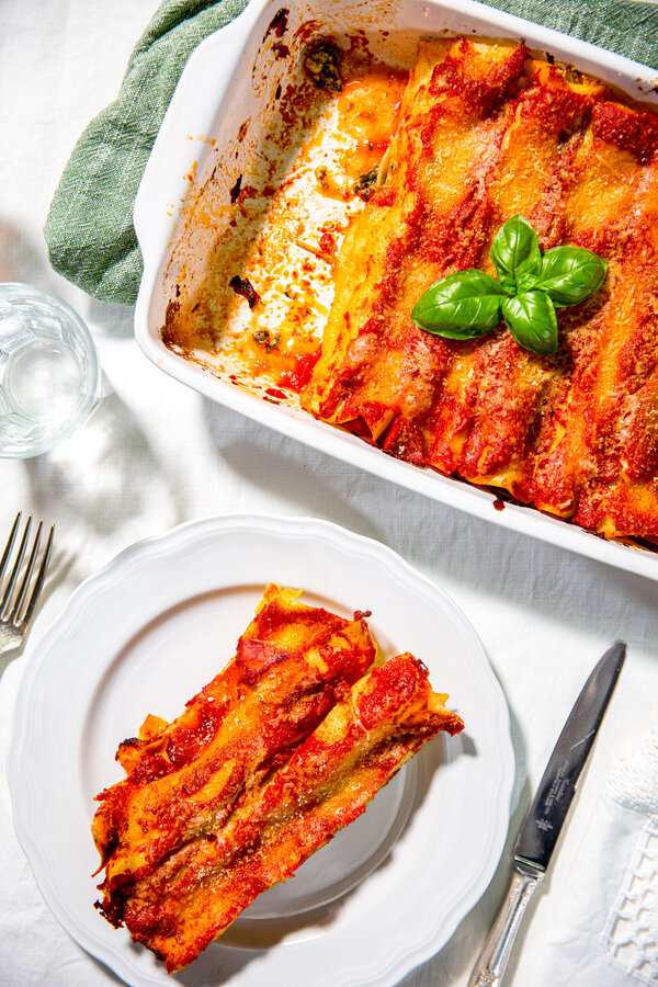 Cannelloni vers uit de oven