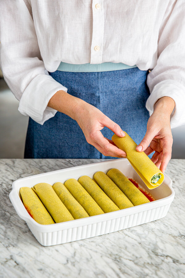 Cannelloni in eenpansgerechtvorm