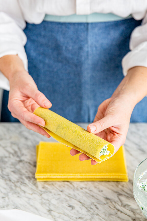 Gebruik lasagnevellen voor cannelloni